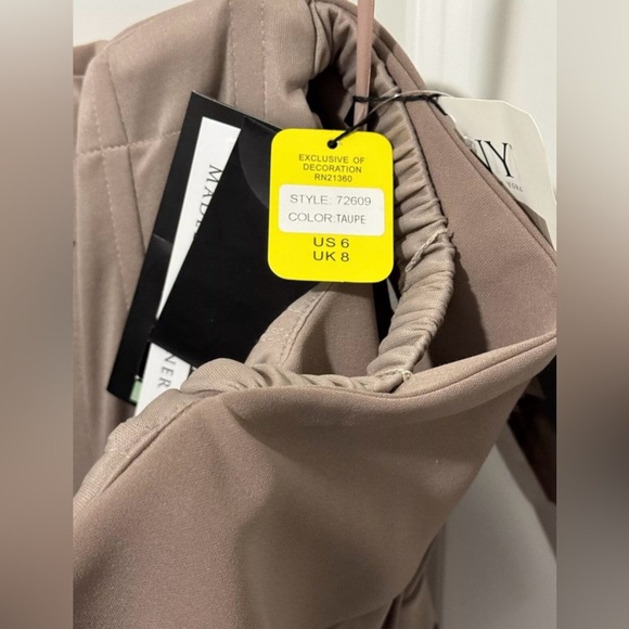 Morilee Madeline Gardner New York 72609 Off Shoulder Dress - Taupe - Picture 7 of 7